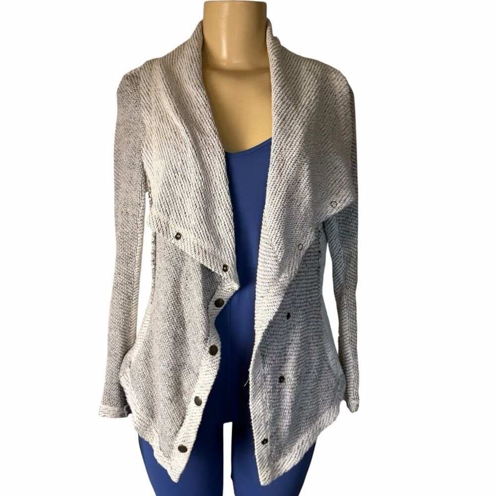 Anthropologie Saturday Sunday Snap Front Knit Moto Style Cardigan - Size small